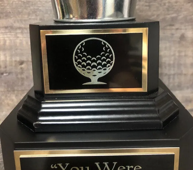 Golf Trophy HAIRY Balls Loser Trophy Perpetual You Suck Last Place Trophy You've Got Balls Funny Trophy Adult Humor Testicle Guy's Trip