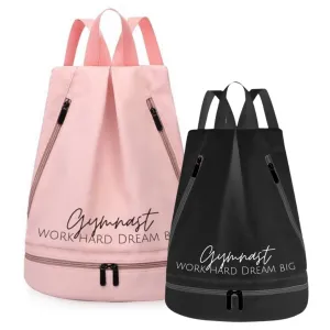 Gymnastics Backpack- Small “Work Hard Dream Big” Gymnast Bag