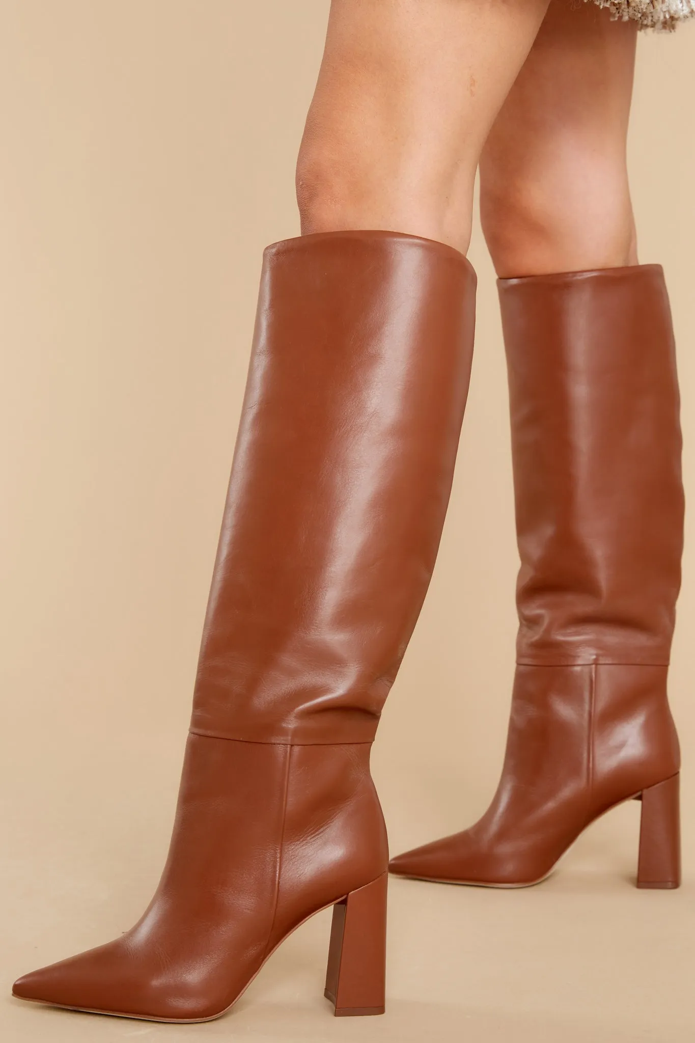 Handles Cognac Knee High Boot