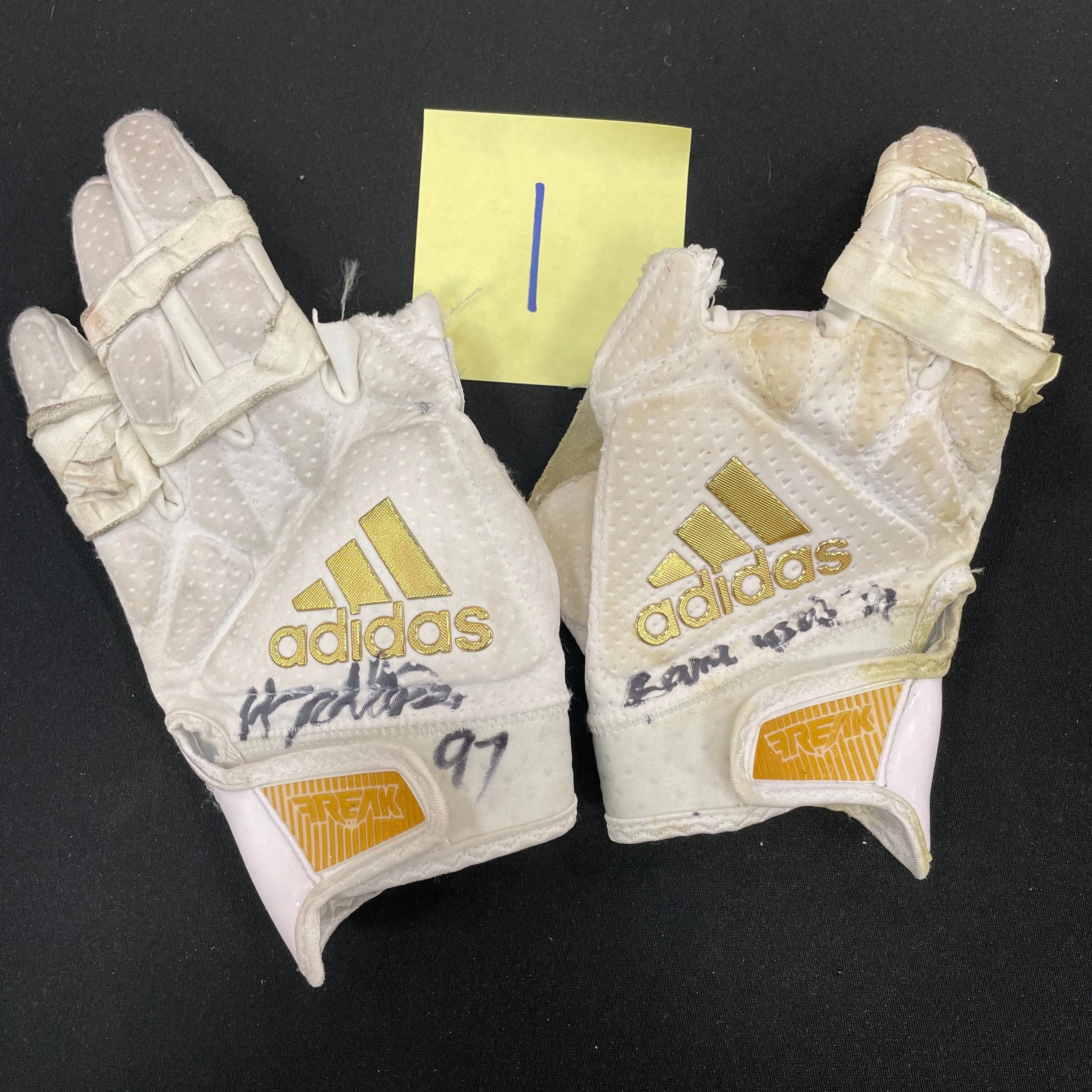 Harrison Phillips Autographed Game Used Gloves and Spikes