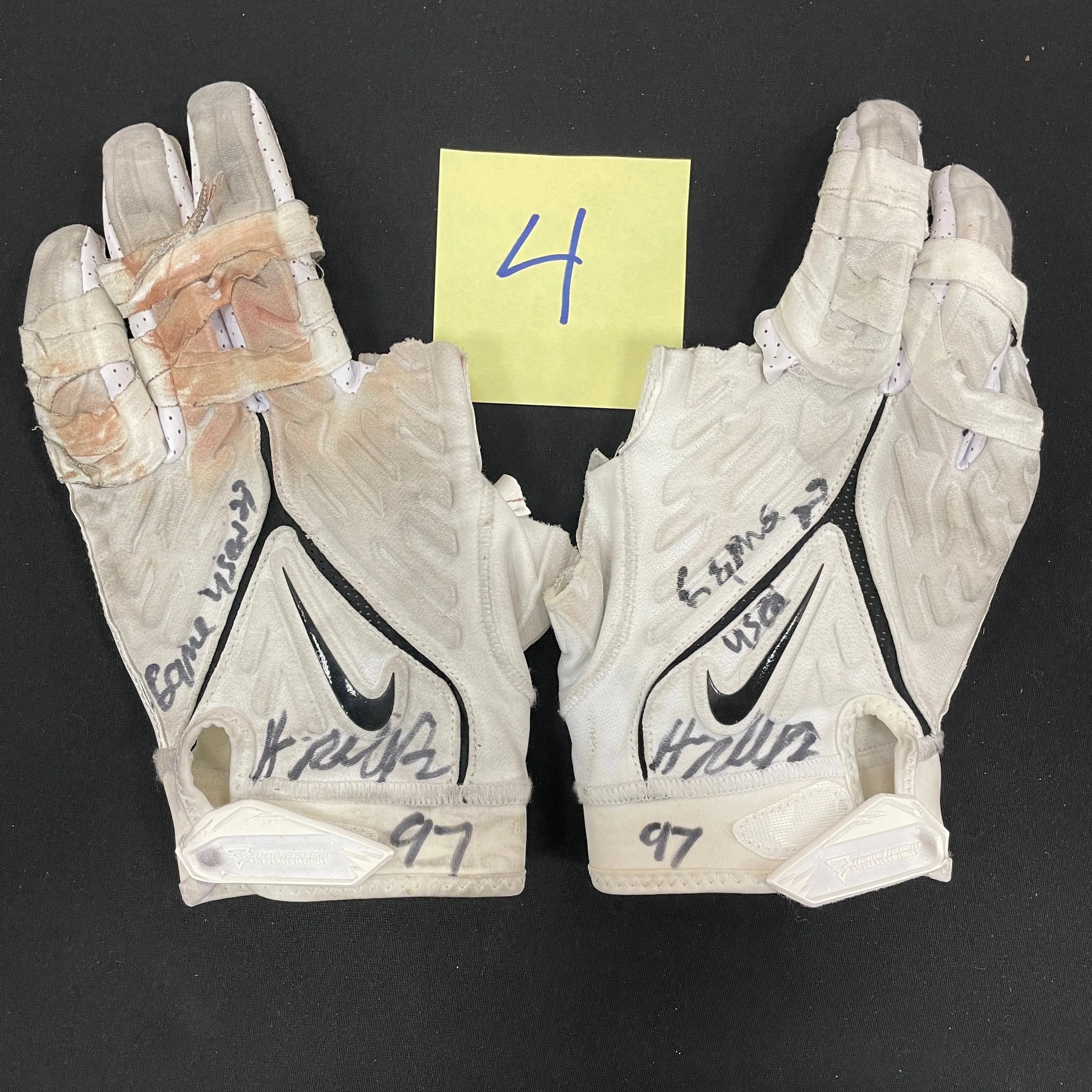 Harrison Phillips Autographed Game Used Gloves and Spikes