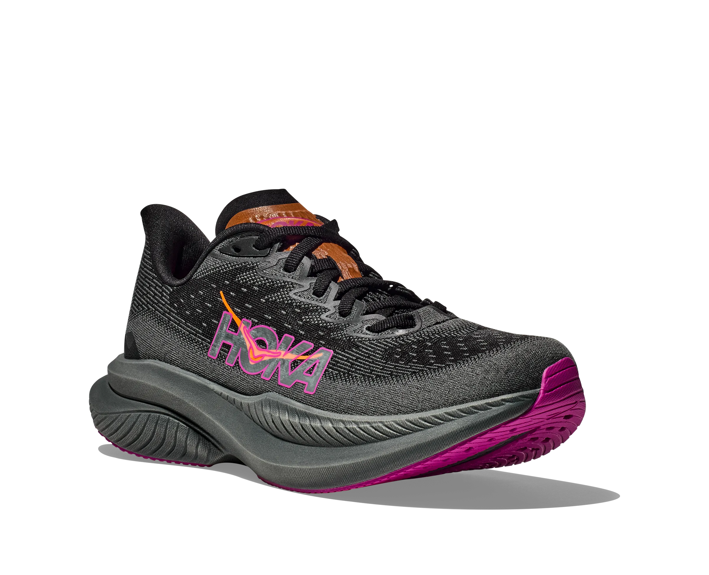 Hoka Women's Mach 6 (Black/Fuschia)