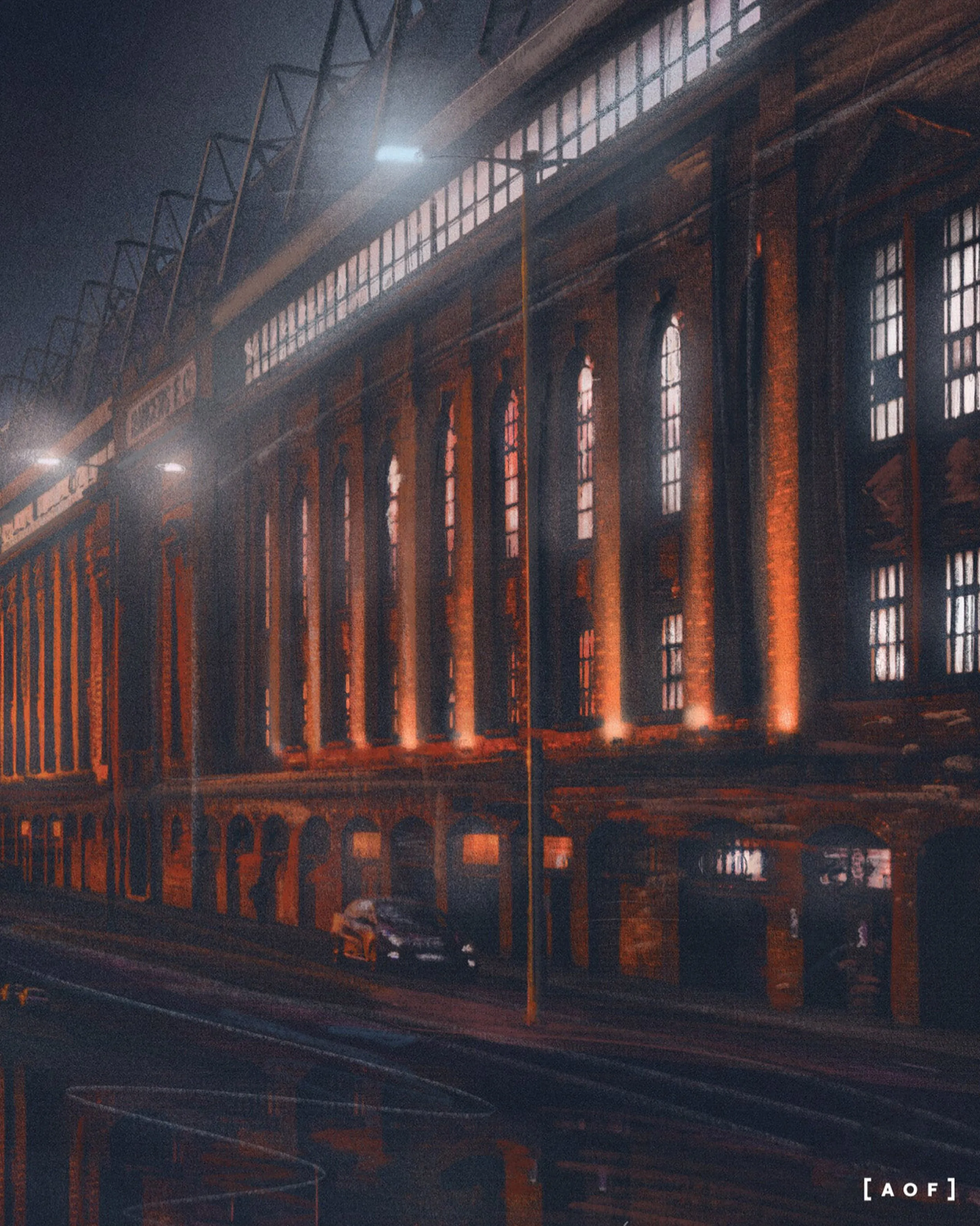 Ibrox by Night - Print