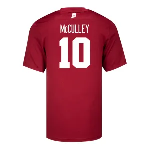 Indiana Hoosiers Adidas #10 Derin McCulley Crimson Student Athlete Football Jersey