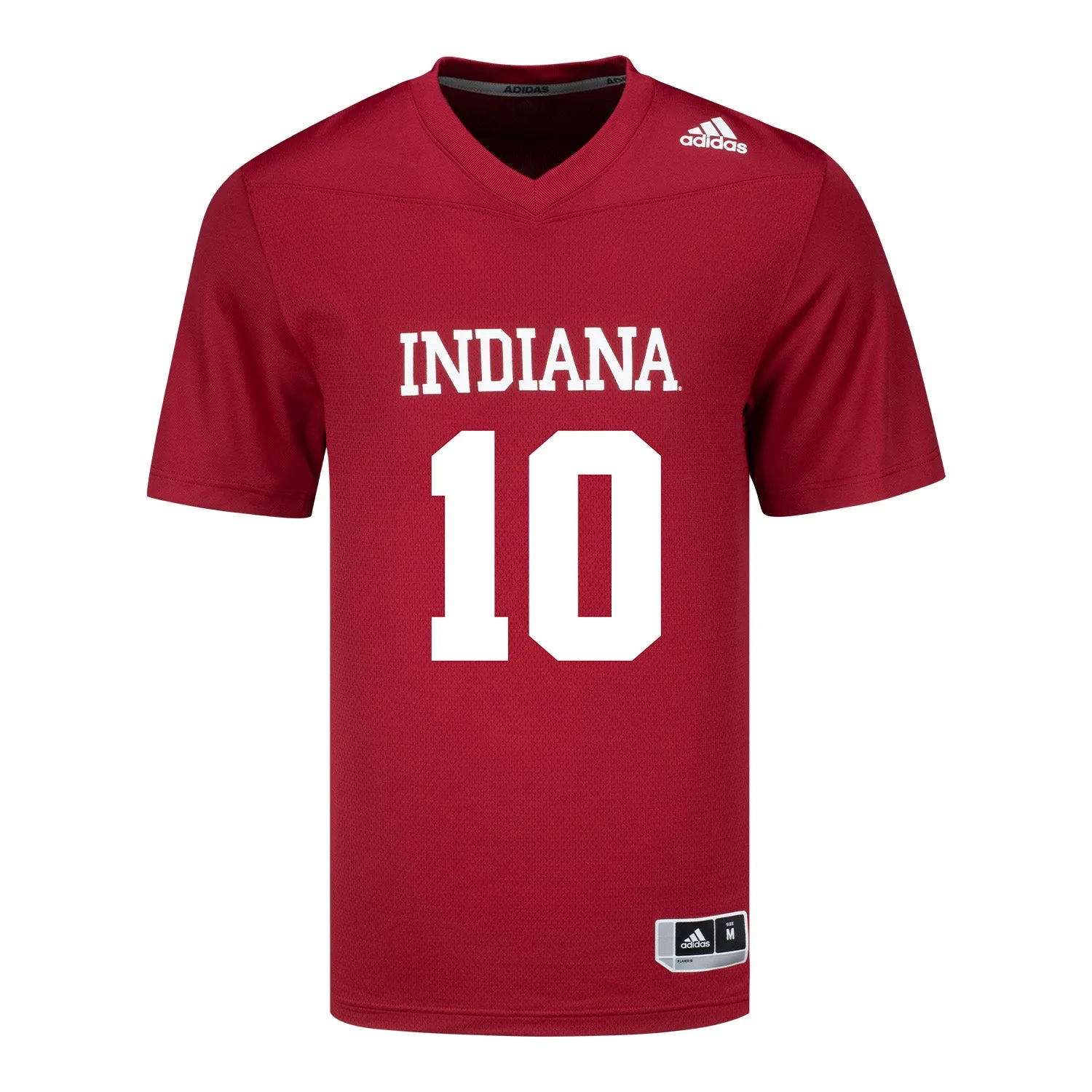 Indiana Hoosiers Adidas #10 DJ Warnell Crimson Student Athlete Football Jersey