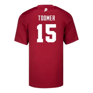 Indiana Hoosiers Adidas #15 Nicolas Toomer Crimson Student Athlete Football Jersey