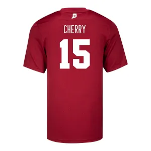 Indiana Hoosiers Adidas #15 Tyler Cherry Crimson Student Athlete Football Jersey