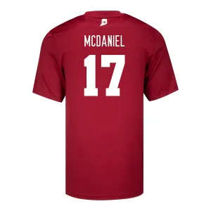 Indiana Hoosiers Adidas #17 Tyrik McDaniel Crimson Student Athlete Football Jersey