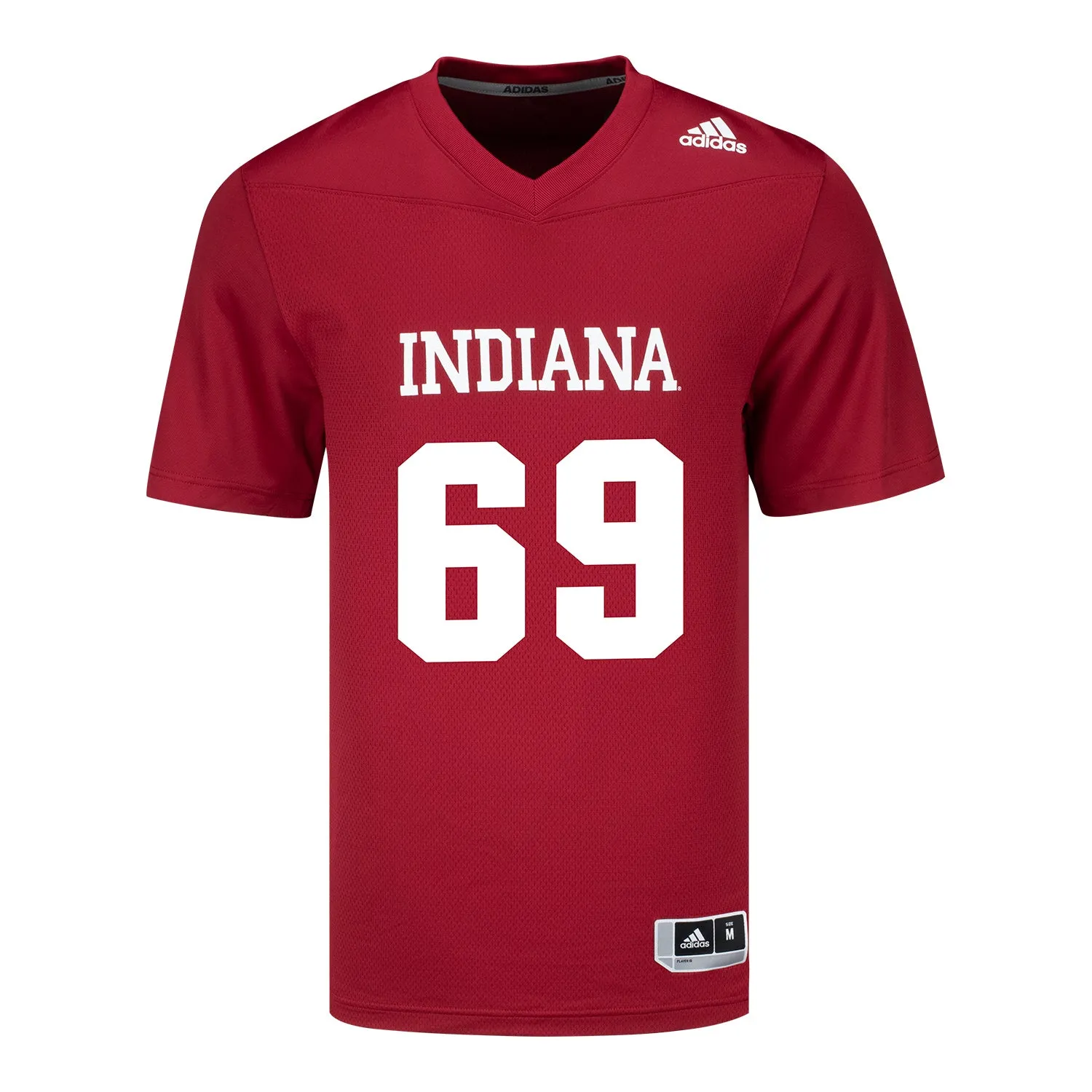 Indiana Hoosiers Adidas #69 Carl Biddings IV Crimson Student Athlete Football Jersey