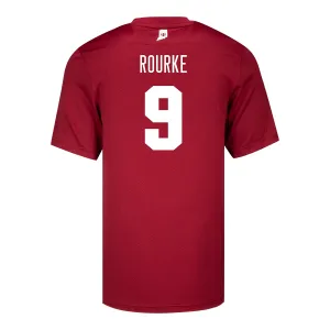 Indiana Hoosiers Adidas #9 Kurtis Rourke Crimson Student Athlete Football Jersey