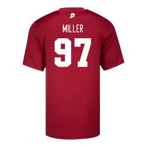 Indiana Hoosiers Adidas #97 Jaxon Miller Crimson Student Athlete Football Jersey