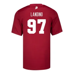 Indiana Hoosiers Adidas #97 Mario Landino Crimson Student Athlete Football Jersey