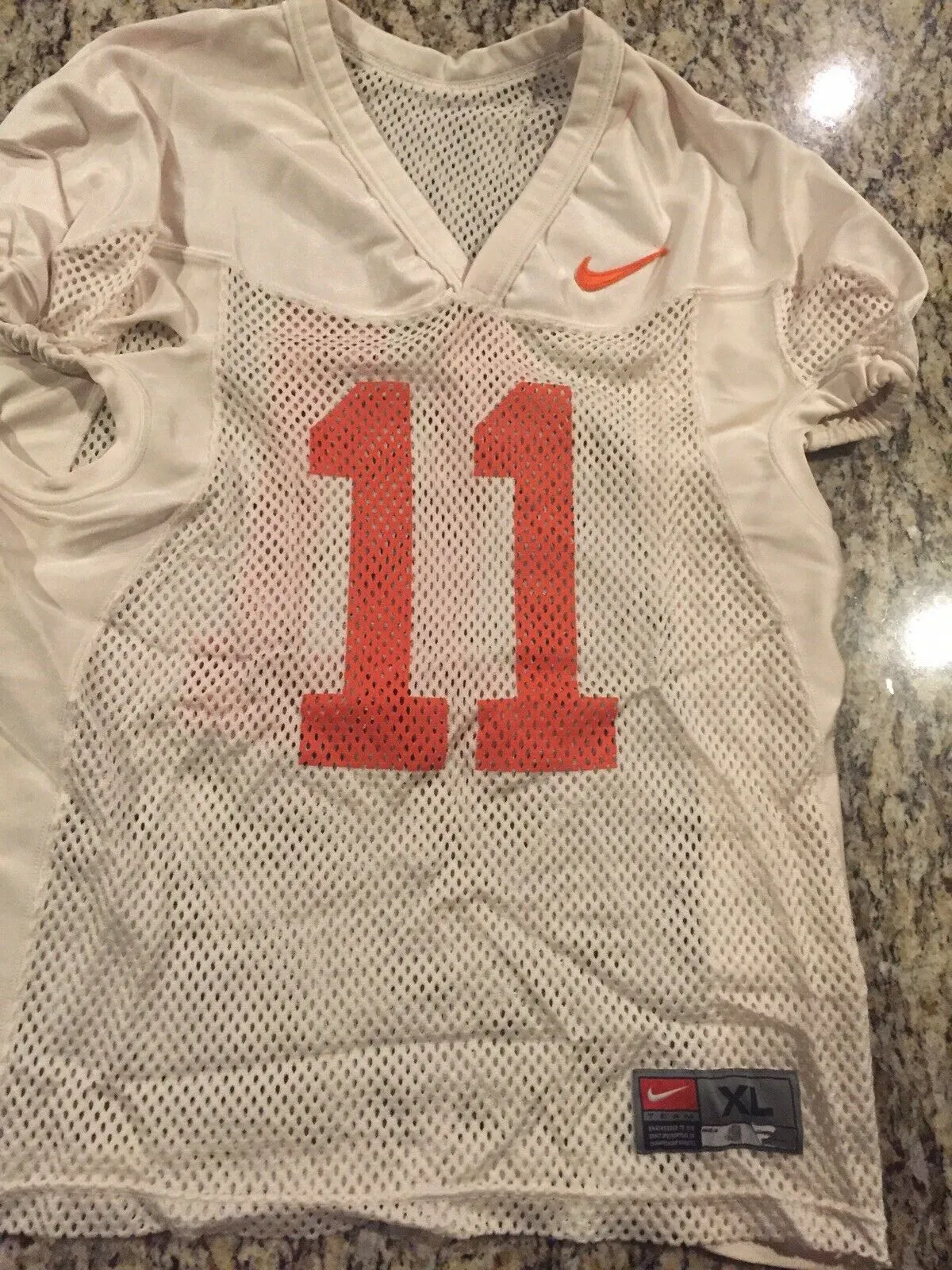 Isaiah Simmons Clemson Tigers Fanatics Authentic Practice-Used #11 White Jersey from the 2015-17 Football Seasons - Size XL