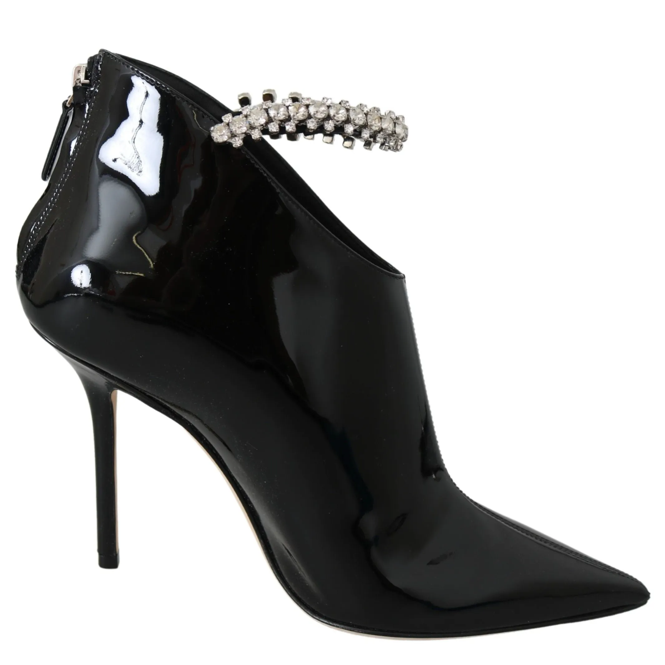 Jimmy Choo Black Patent Heeled Boots