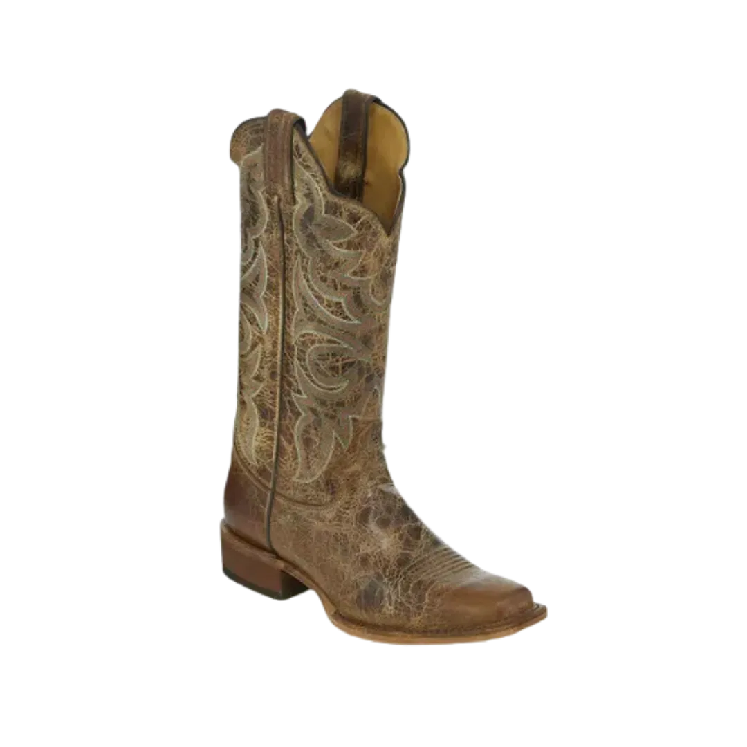 Justin Women's Katia Western Tan Distressed Boots