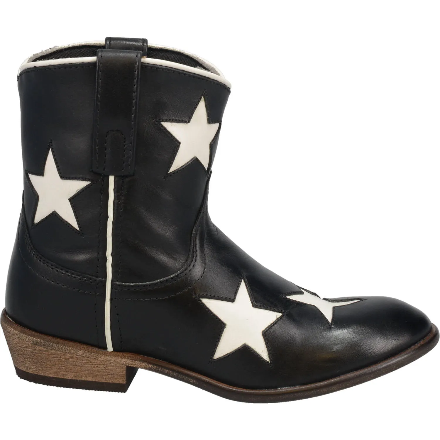 Laredo Black 6" Star Girl Round Toe Boots