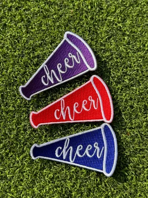 Large Megaphone Cheer Game Day Iron On Patches