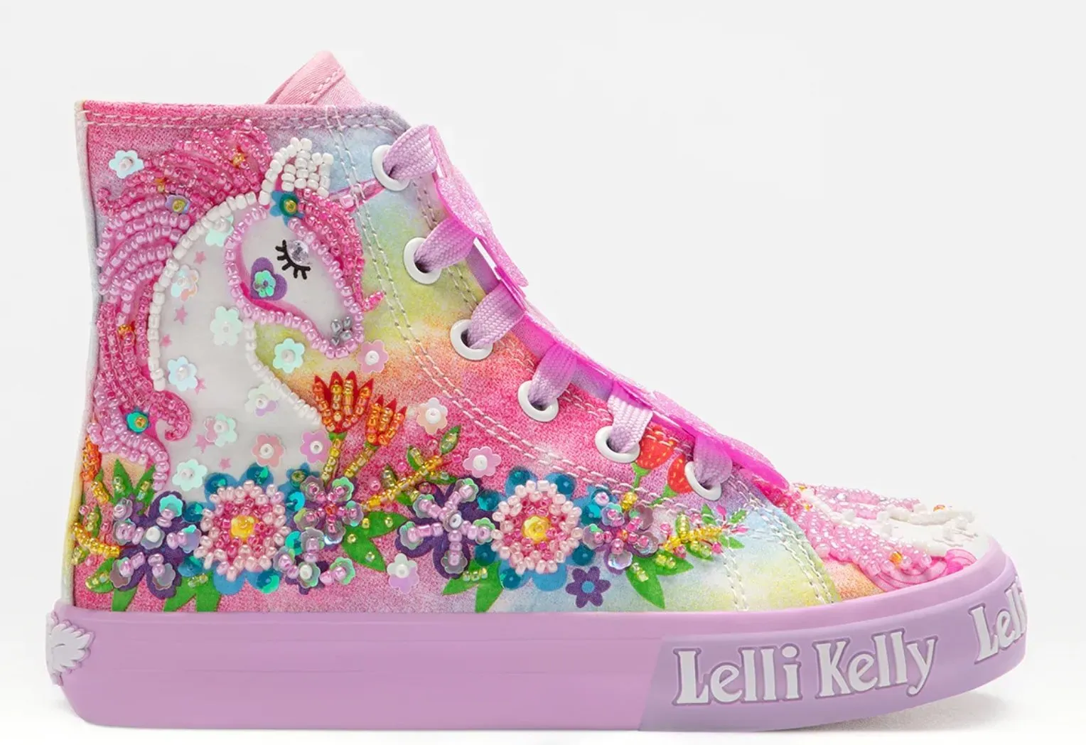 Lelli Kelly Girls Lilac Unicorn Mid Ankle Shoes