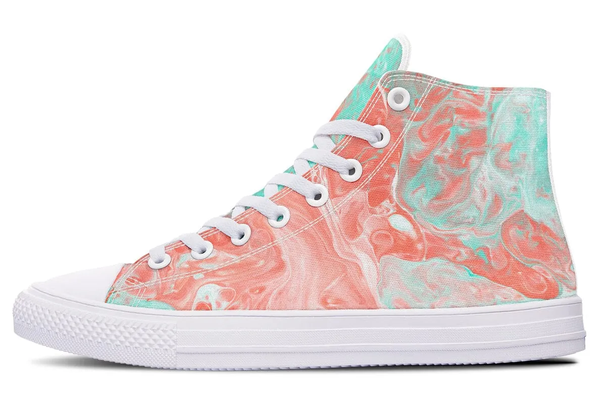 Marble High Top Shoes