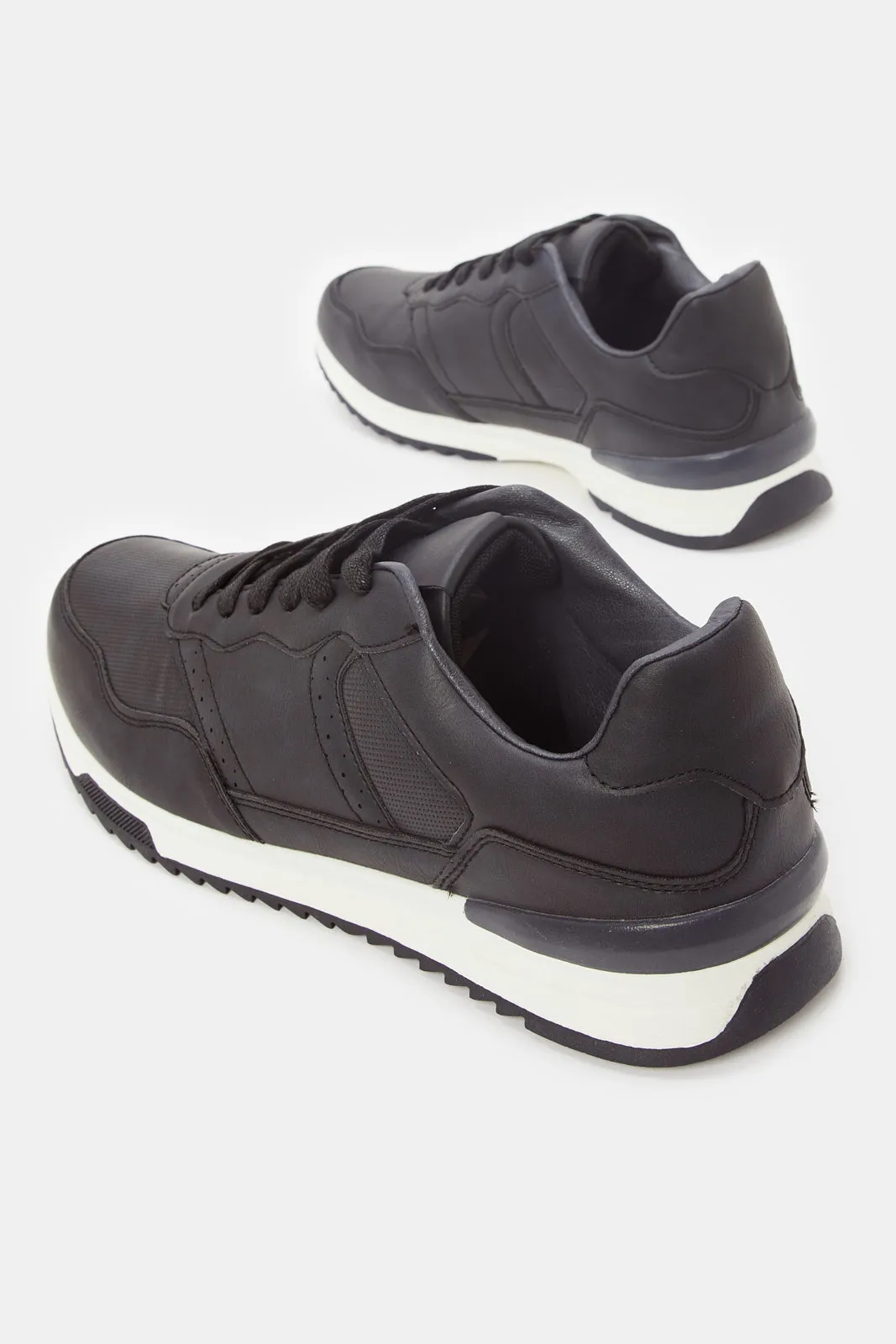 Men Navy Material Block Sneaker