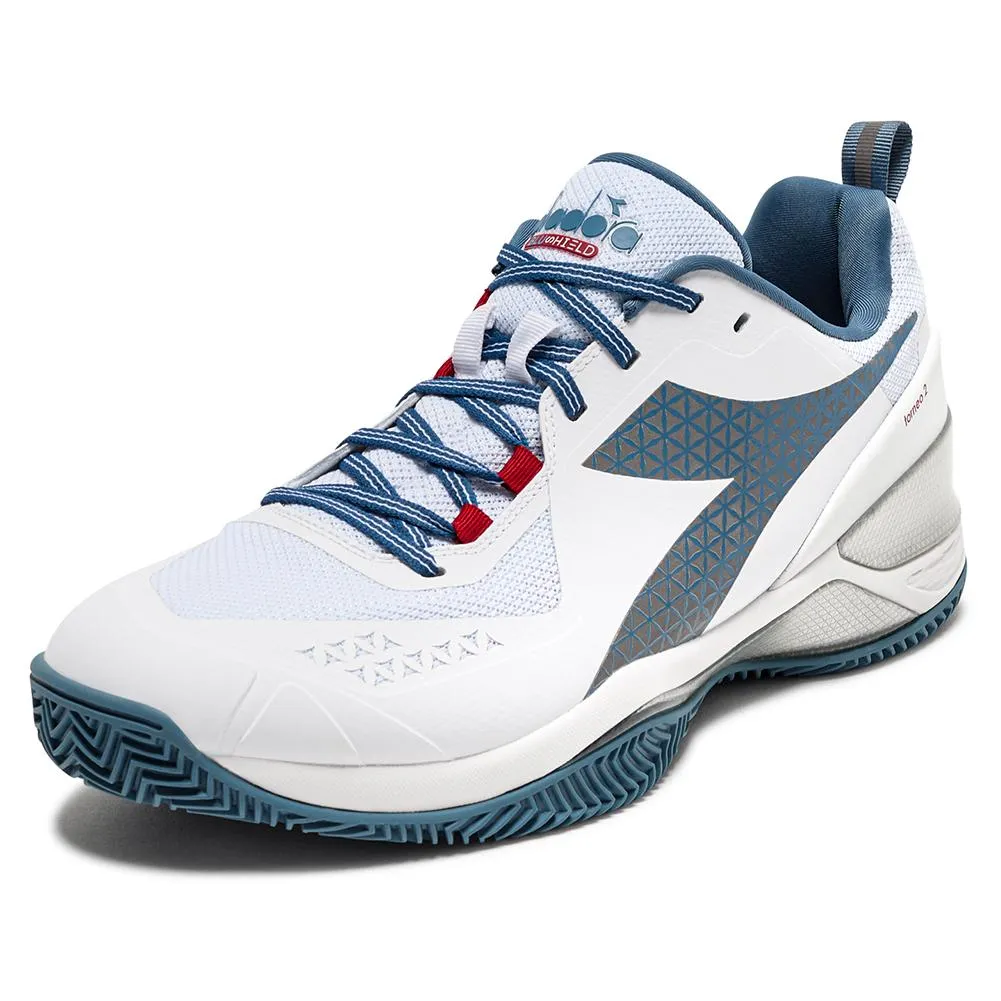 Men's Blushield Torneo 2 Clay Tennis Shoes White and Oceanview