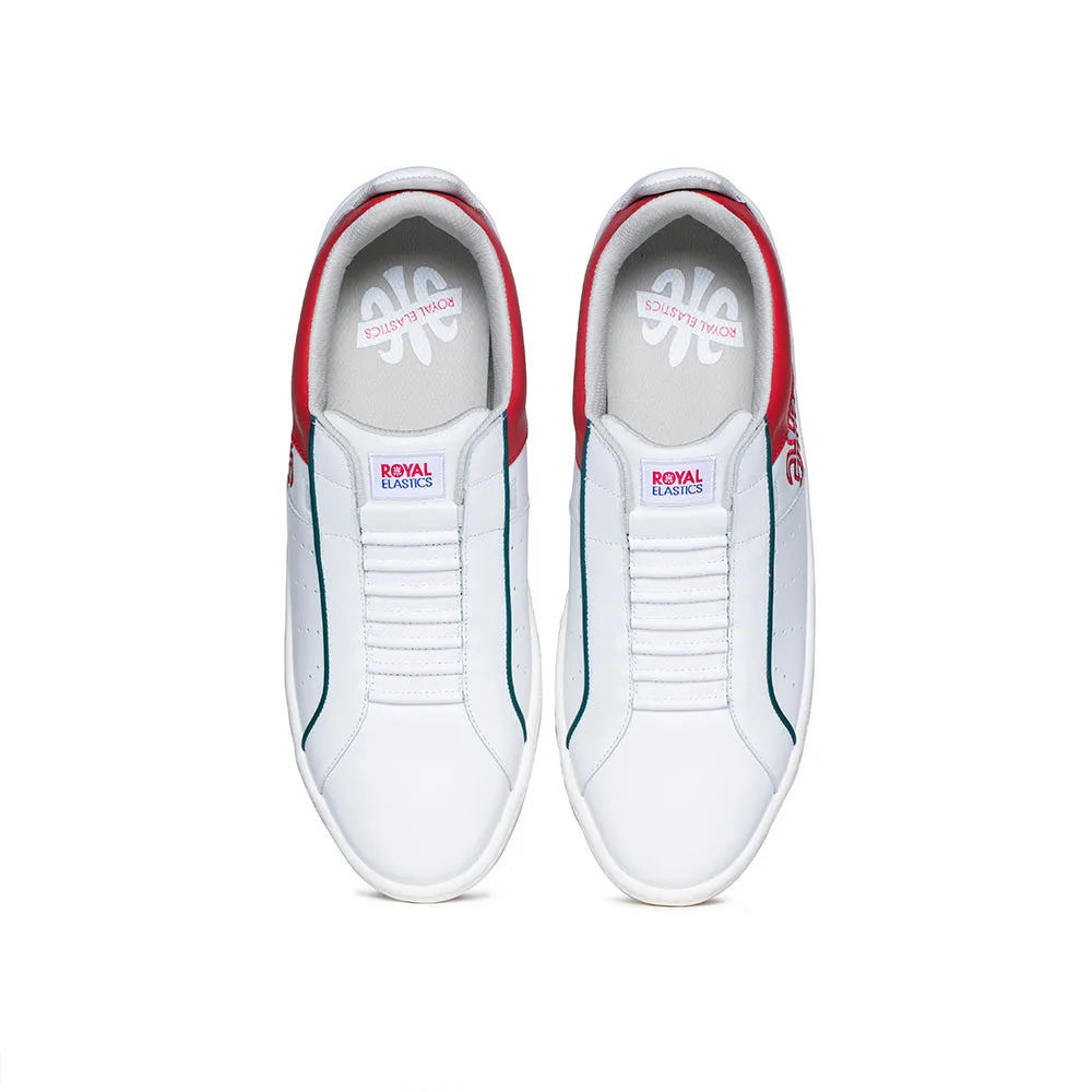 Men's Icon Archer Red White Leather Sneakers 06394-001