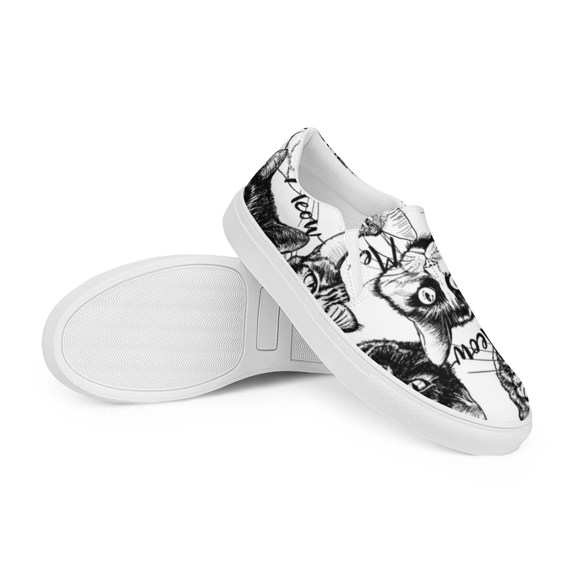 Meow Cat print Women’s slip-on shoes