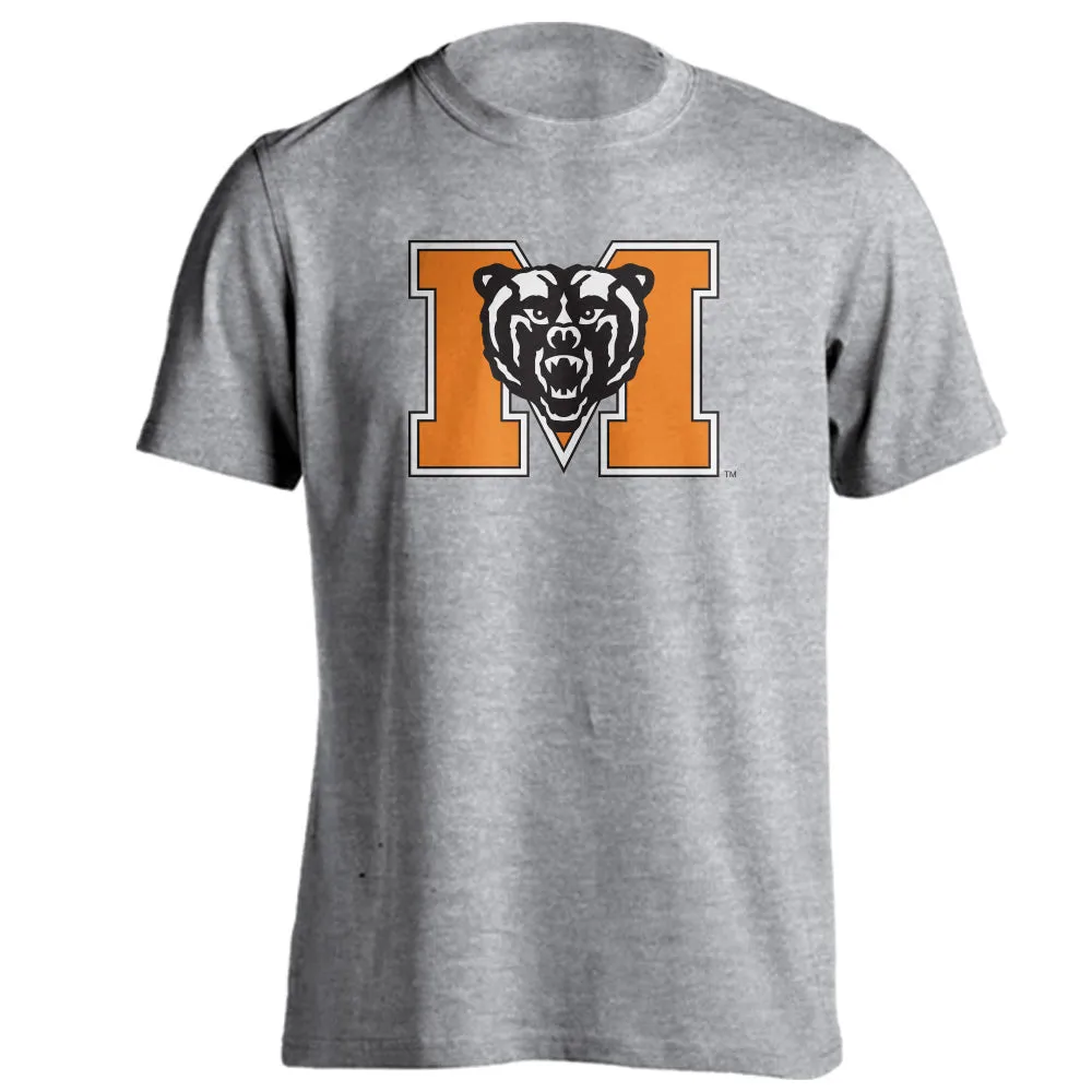 Mercer University Bears MU Football Block "M" with Mascot Short Sleeve T-Shirt