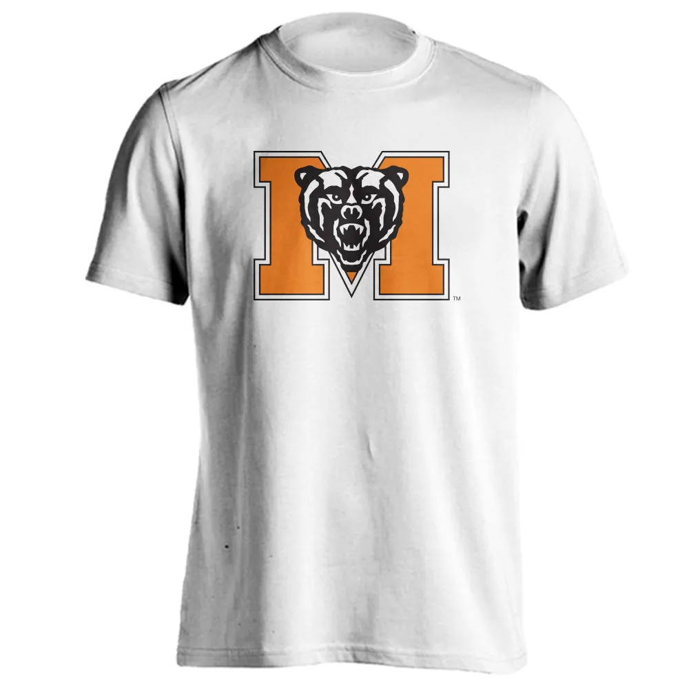 Mercer University Bears MU Football Block "M" with Mascot Short Sleeve T-Shirt