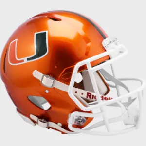 Miami Hurricanes FLASH Authentic Speed Football Helmet