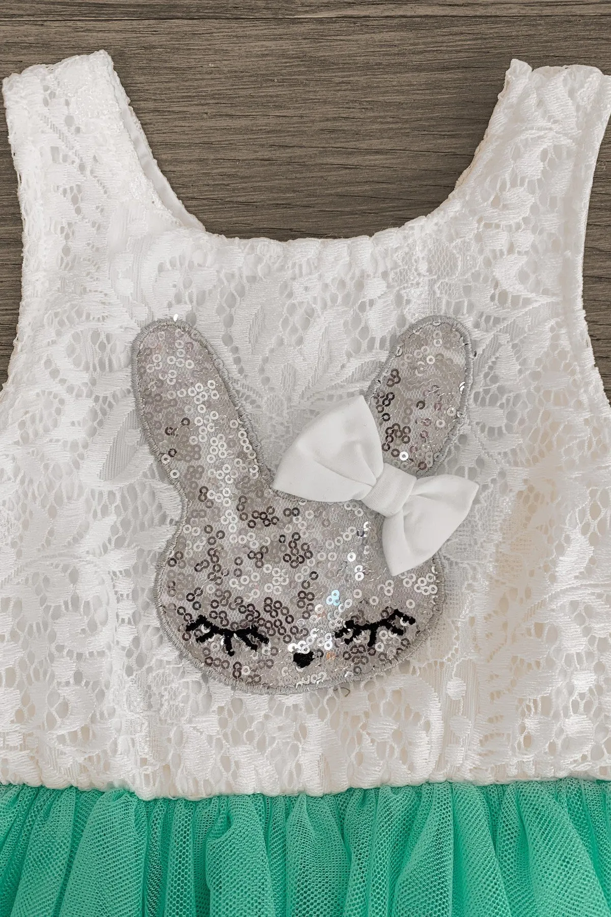 Mint Sequin Bunny Tutu Dress