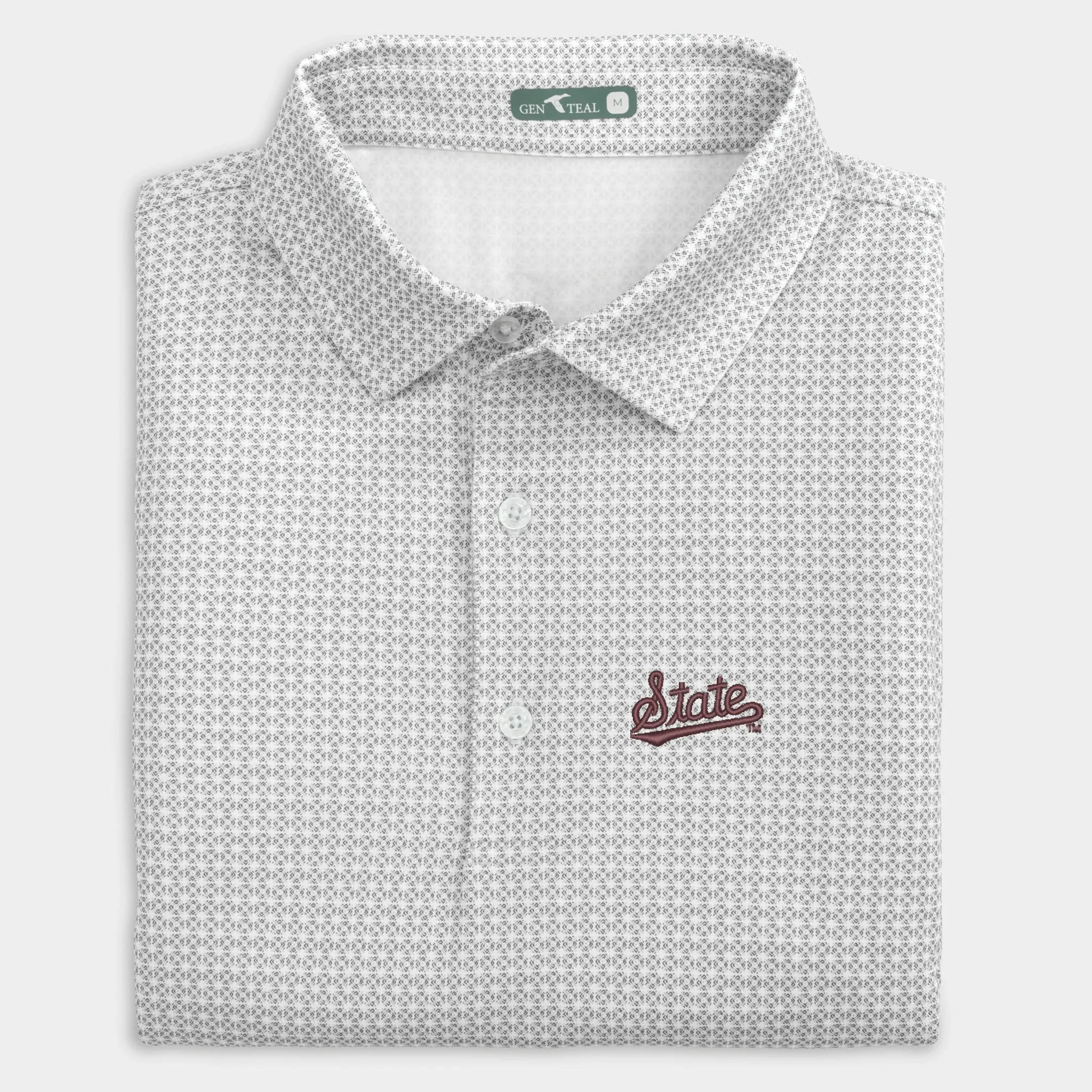 Mississippi State Tile Printed Performance Polo