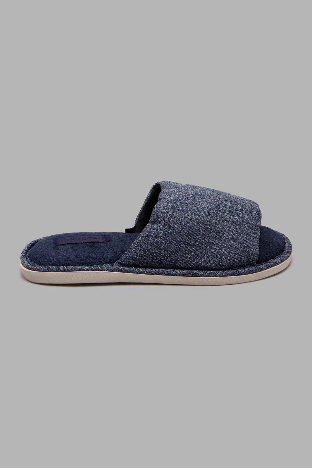 Navy Textured Slipper