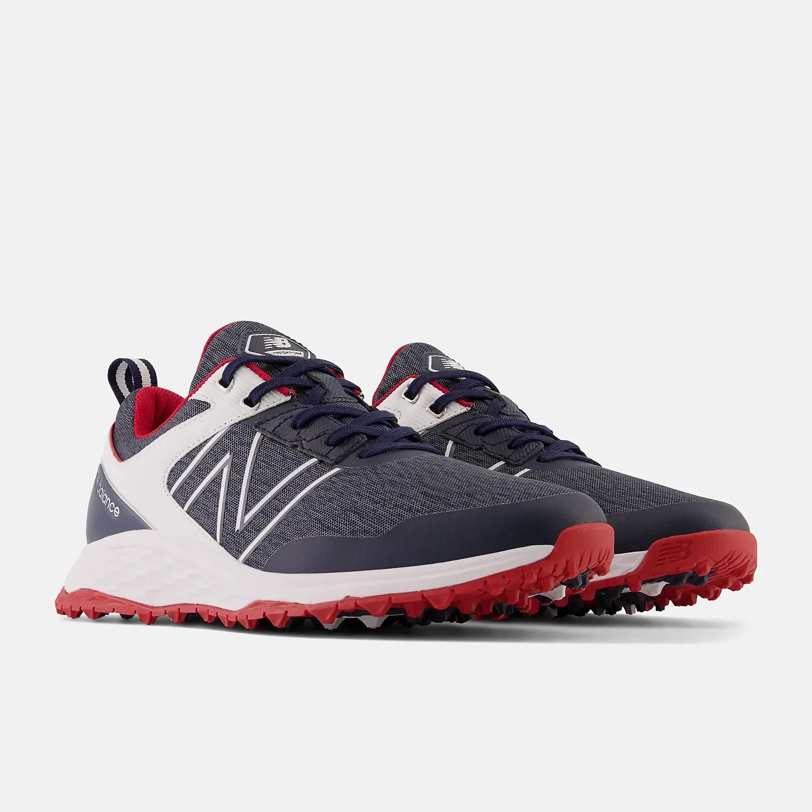 New Balance Mens Fresh Foam Contend Golf Shoe - NAVY RED