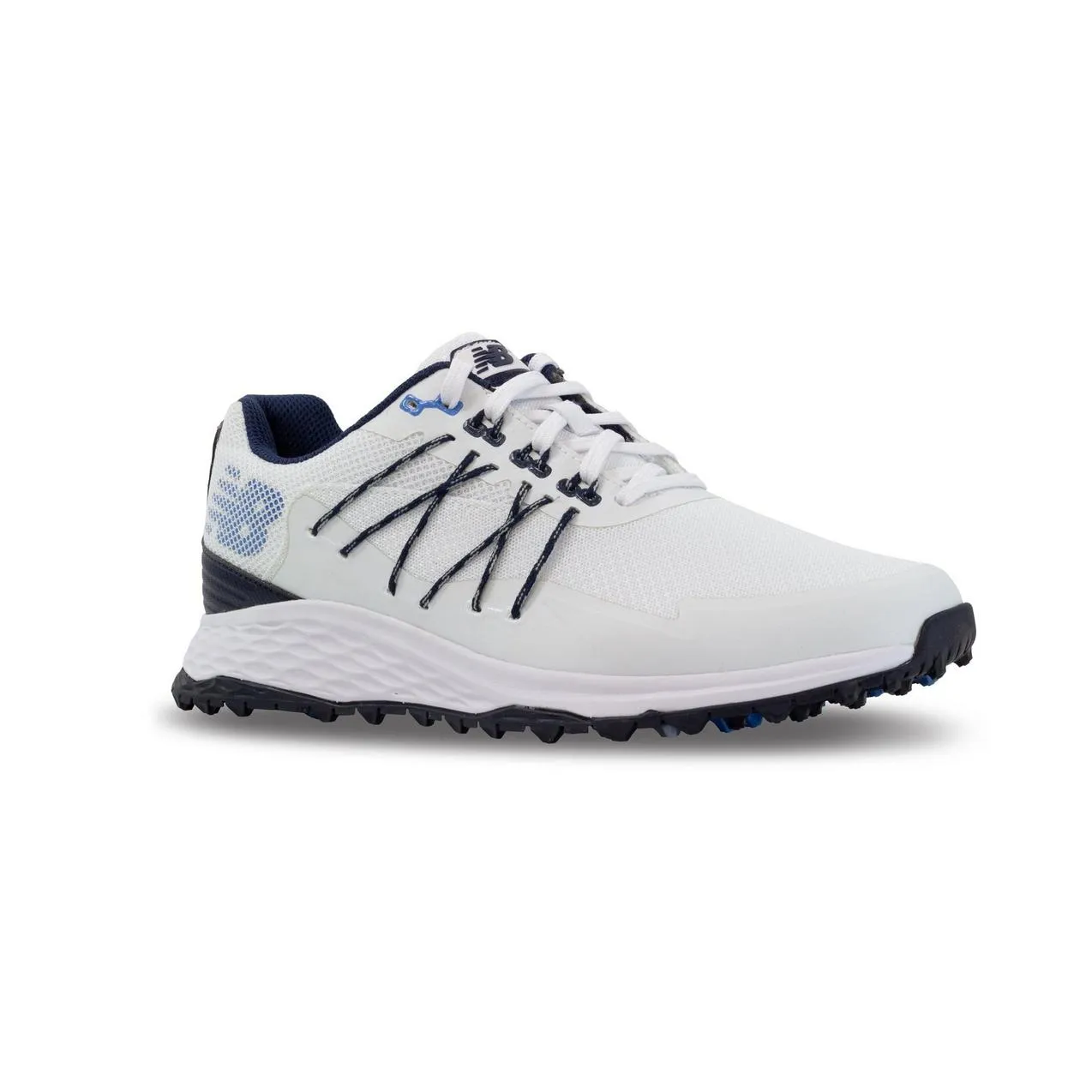 New Balance Mens Fresh Foam Pace SL Golf Shoe - WHITE / NAVY / BLUE