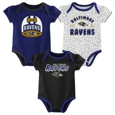 NFL Baby Girls' Onesies 3pk Set