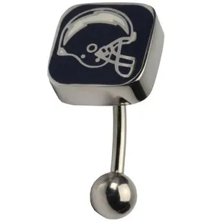 NFL Football San Diego Chargers Belly Ring