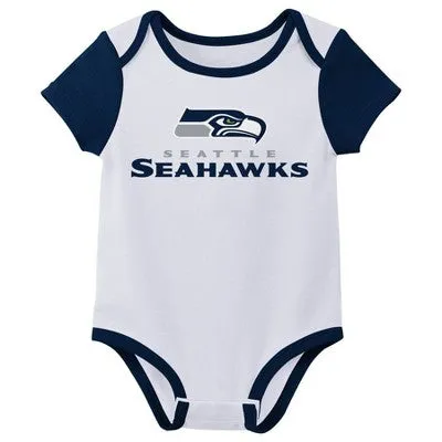 NFL Seattle Seahawks Infant Boys' AOP 3pk Bodysuit - 3-6M