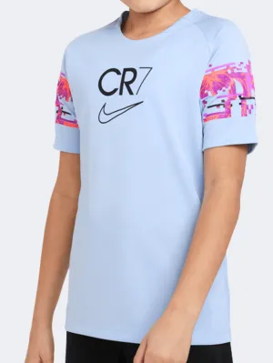 Nike Cr7 Jr Boys Football T-Shirt Blue