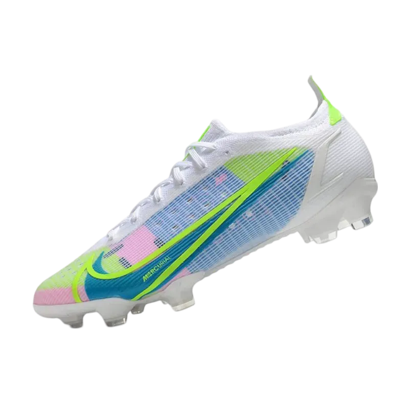 Nike Mercurial Vapor 14 Elite FG White Bleu Volt - Goatkits Boots