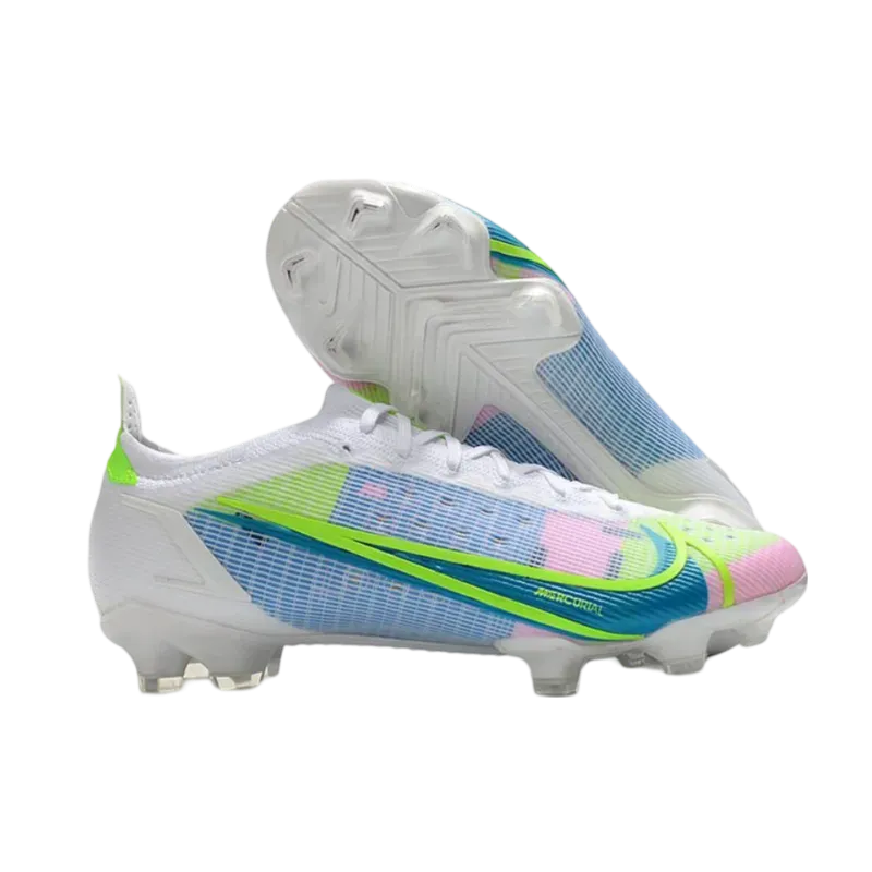 Nike Mercurial Vapor 14 Elite FG White Bleu Volt - Goatkits Boots