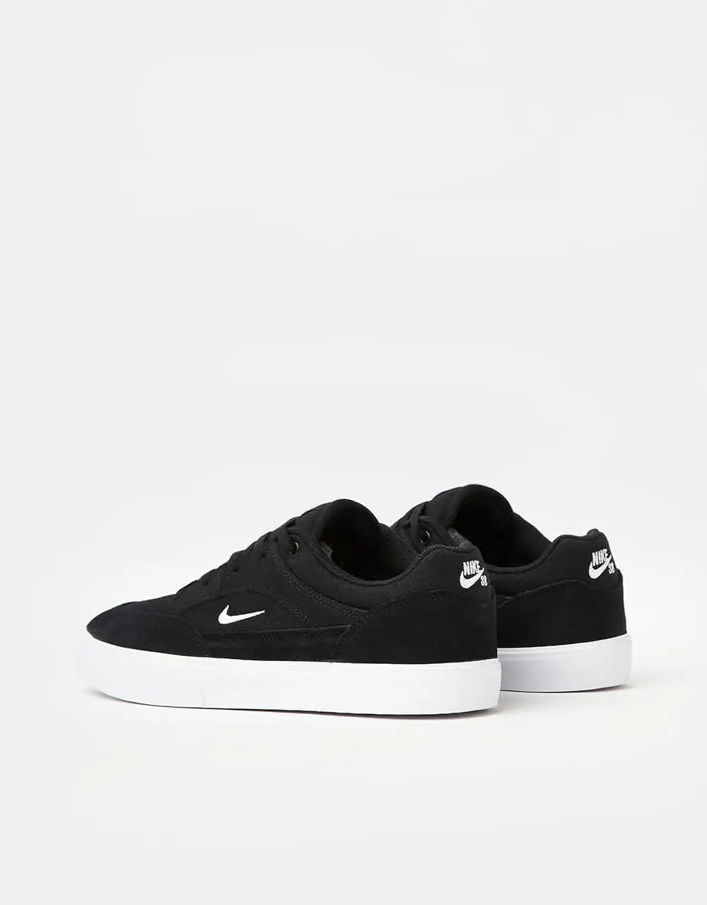 Nike SB Malor Skate Shoes - Black/White-Black-White