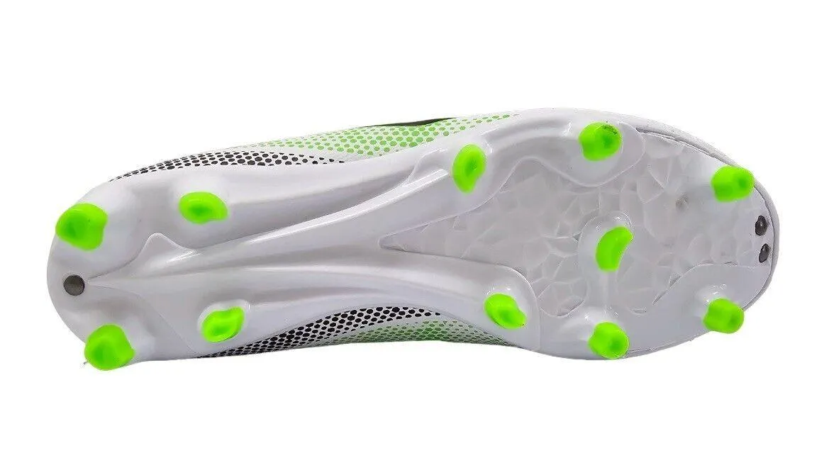 NOMIS Prodigy 2.0 FG Football Boots - White/Black/Green - Shoe - Adult