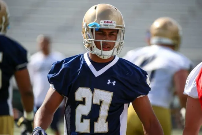 Notre Dame Football 2017 Practice Worn Game Jersey Under Armour #27