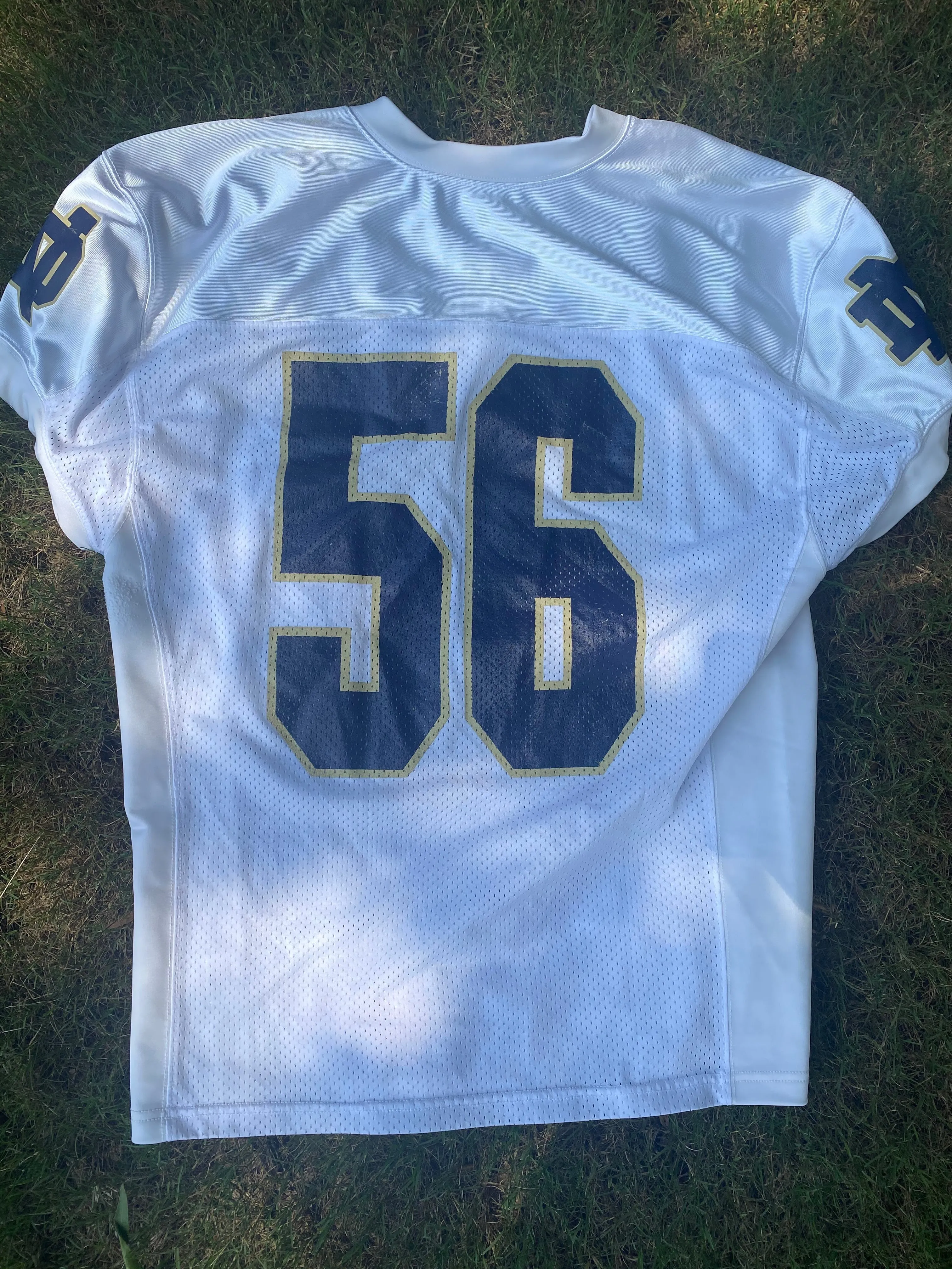 Notre Dame Football Practice 2015 Worn Game Jersey Under Armour #56