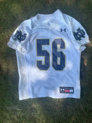 Notre Dame Football Practice 2015 Worn Game Jersey Under Armour #56