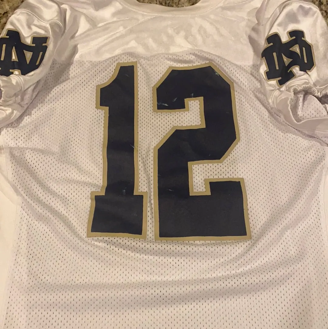 Notre Dame Football Practice Worn Game Jersey Under Armour #12