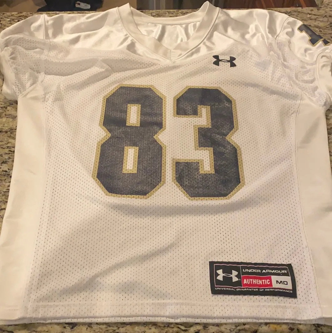 Notre Dame Football Practice Worn Game Jersey Under Armour #83