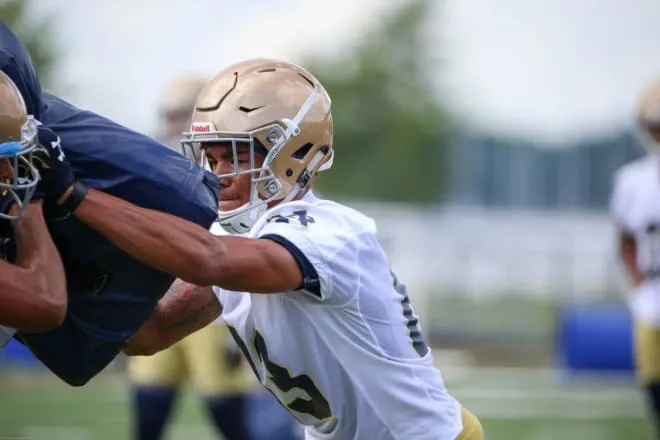 Notre Dame Football Practice Worn Game Jersey Under Armour #83