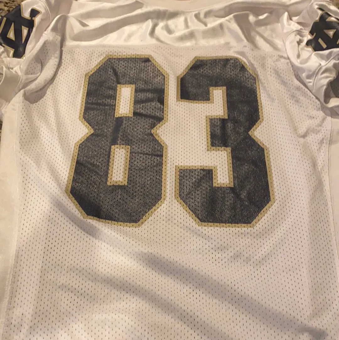 Notre Dame Football Practice Worn Game Jersey Under Armour #83